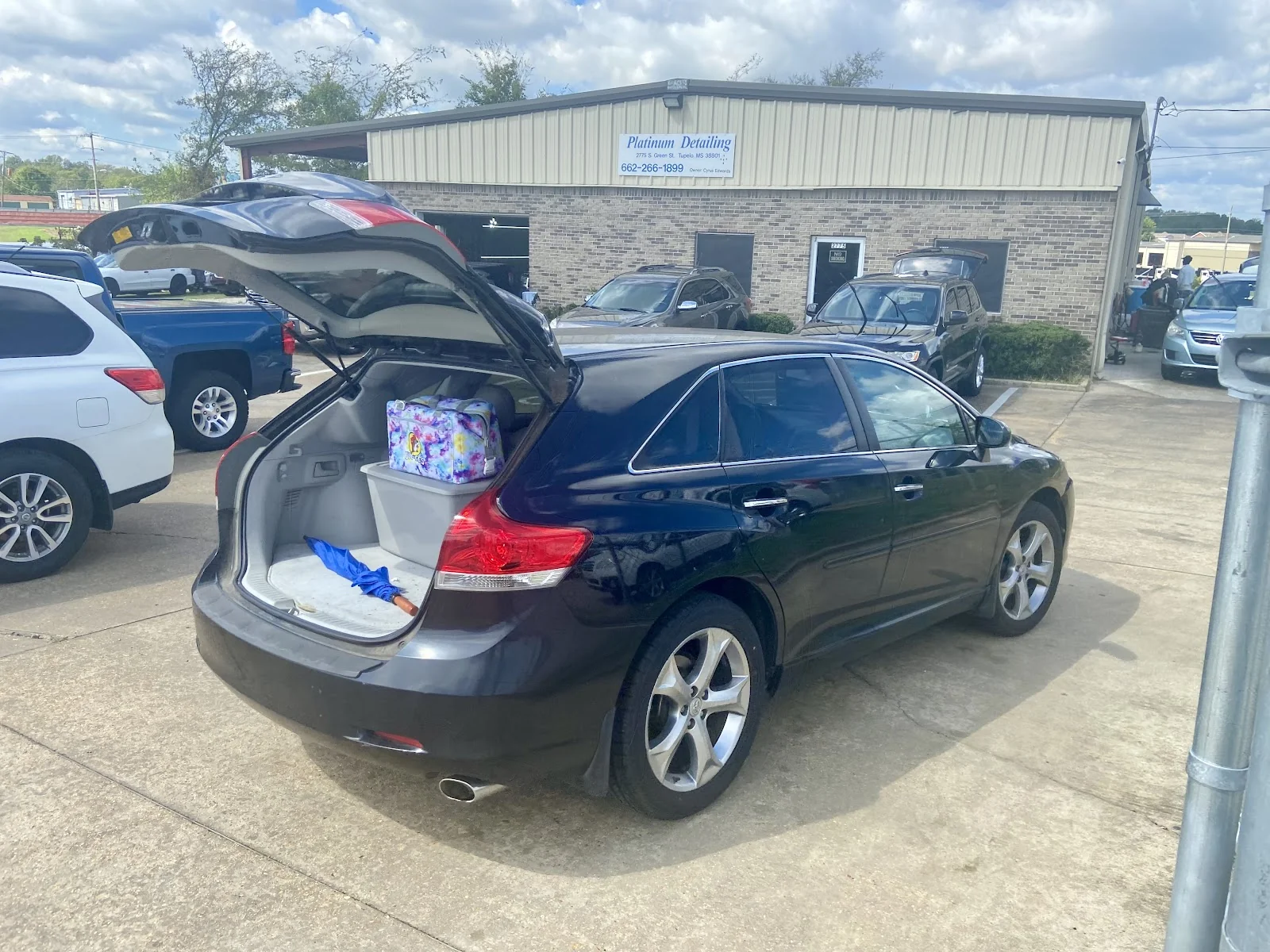 Inside Platinum Detail Shop — shop interior and bays
